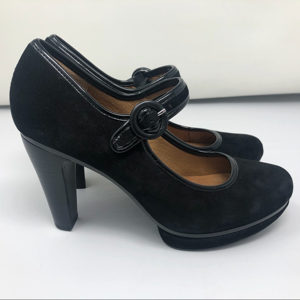 Sofft Black Suede Platform Heels / Shoes